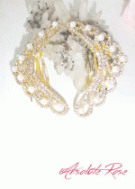 Комплект кристални гребени Golden pearls